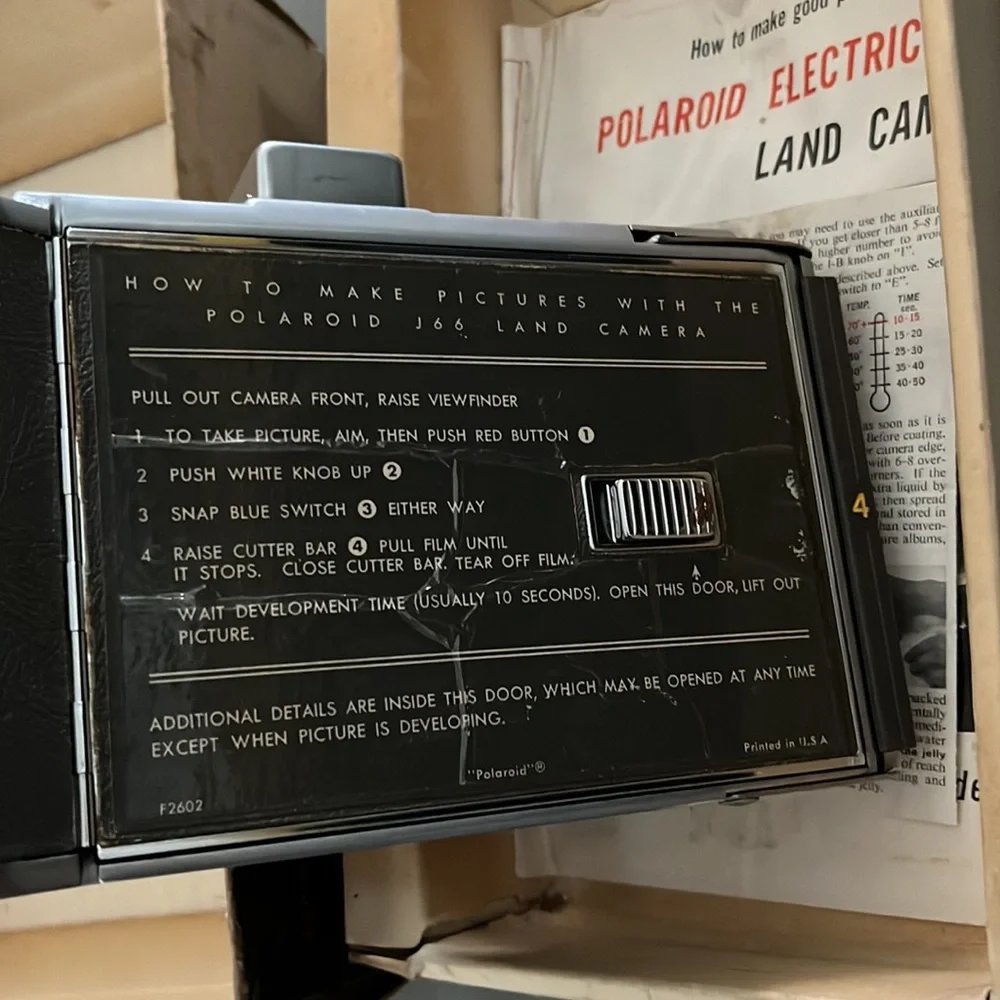 Vintage Polaroid Electric Eye Camera J66 in original box